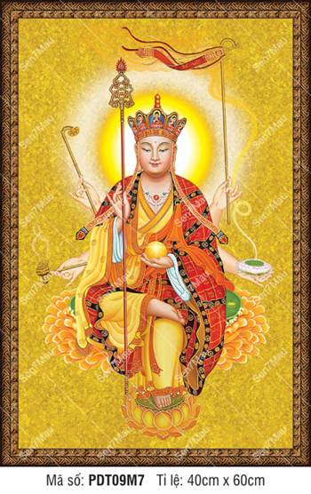 Hình Địa Tạng Vương Bồ Tát Chất Lượng Cao PDT09M7, Ngài hiện sáu tay