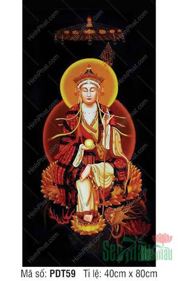 Hình Địa Tạng Bồ Tát đẹp PDT59, tôn tượng uy nghi trên đài sen