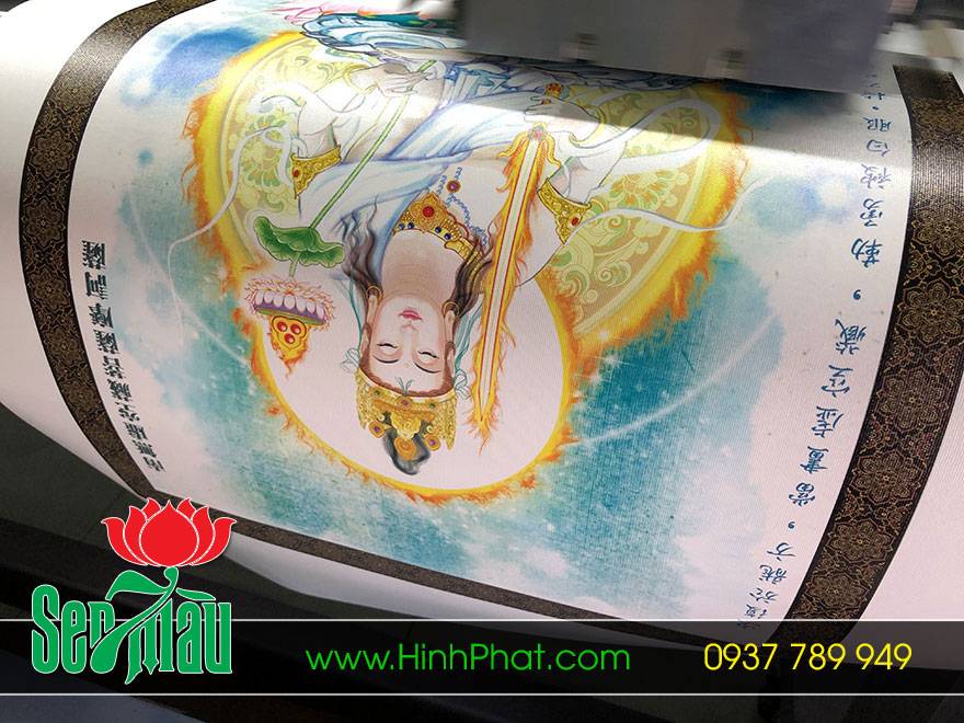 Tranh Phật in trên vải canvas cao cấp