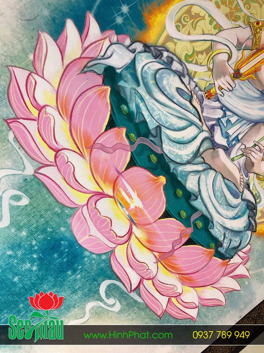 Tranh Phật in trên vải canvas cao cấp