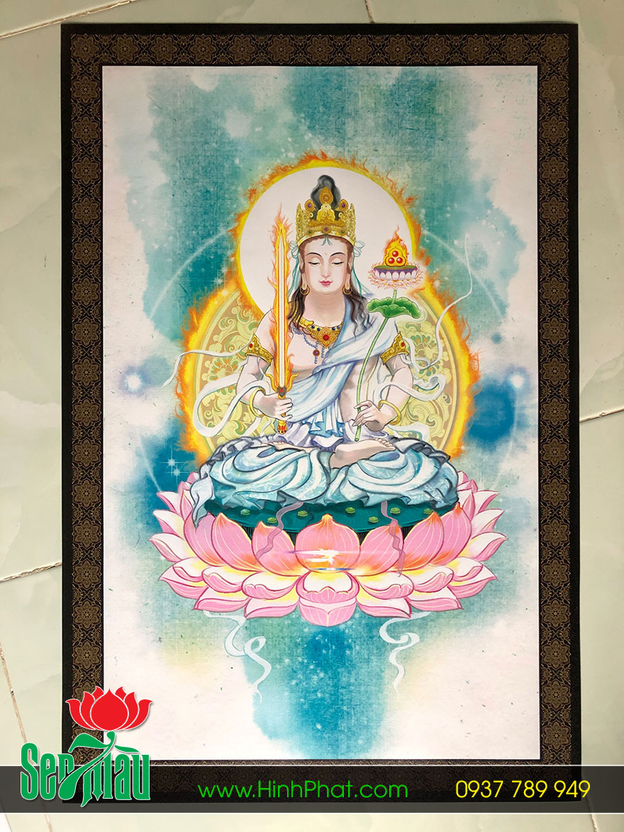 Tranh Phật in trên vải canvas cao cấp