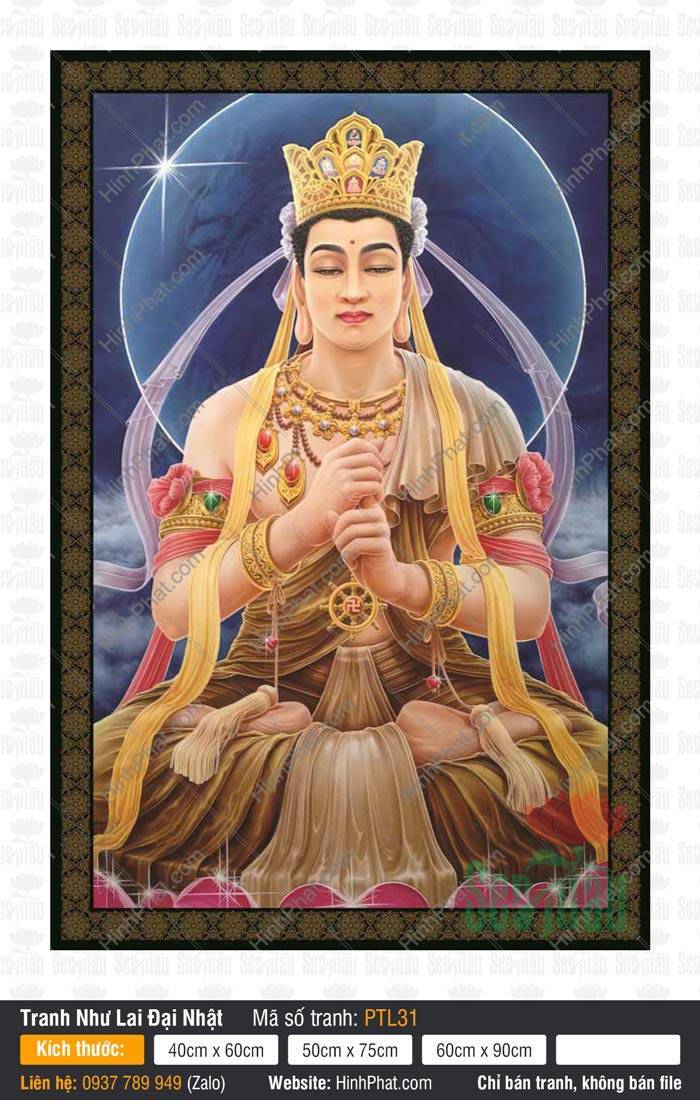 Đại Nhật Như Lai Bồ Tát PTL31 Đại Nhật Như Lai Bồ Tát PTL31 bắt ấn Trí Quyền tĩnh tọa dưới bầu trời đêm đầy sao