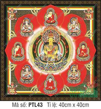 Tỳ Lô Giá Na Phật PTL43, nghệ thuật Mandala trung tâm đài sen