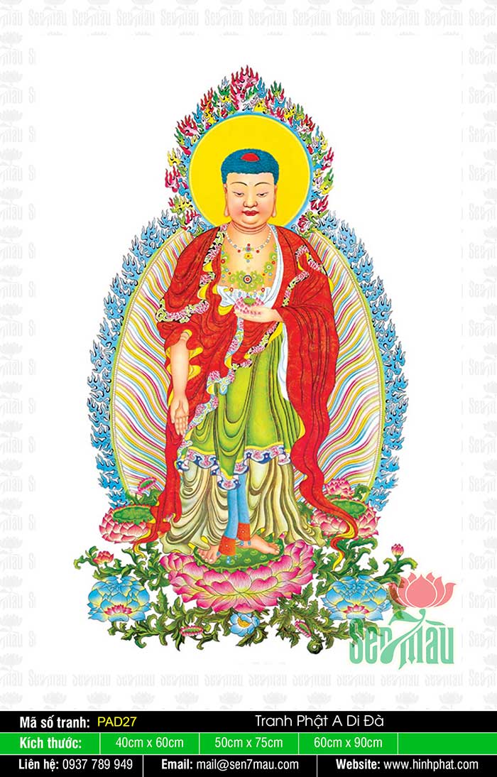 Hình Ảnh Phật A Di Đà Tiếp Dẫn - PAD27