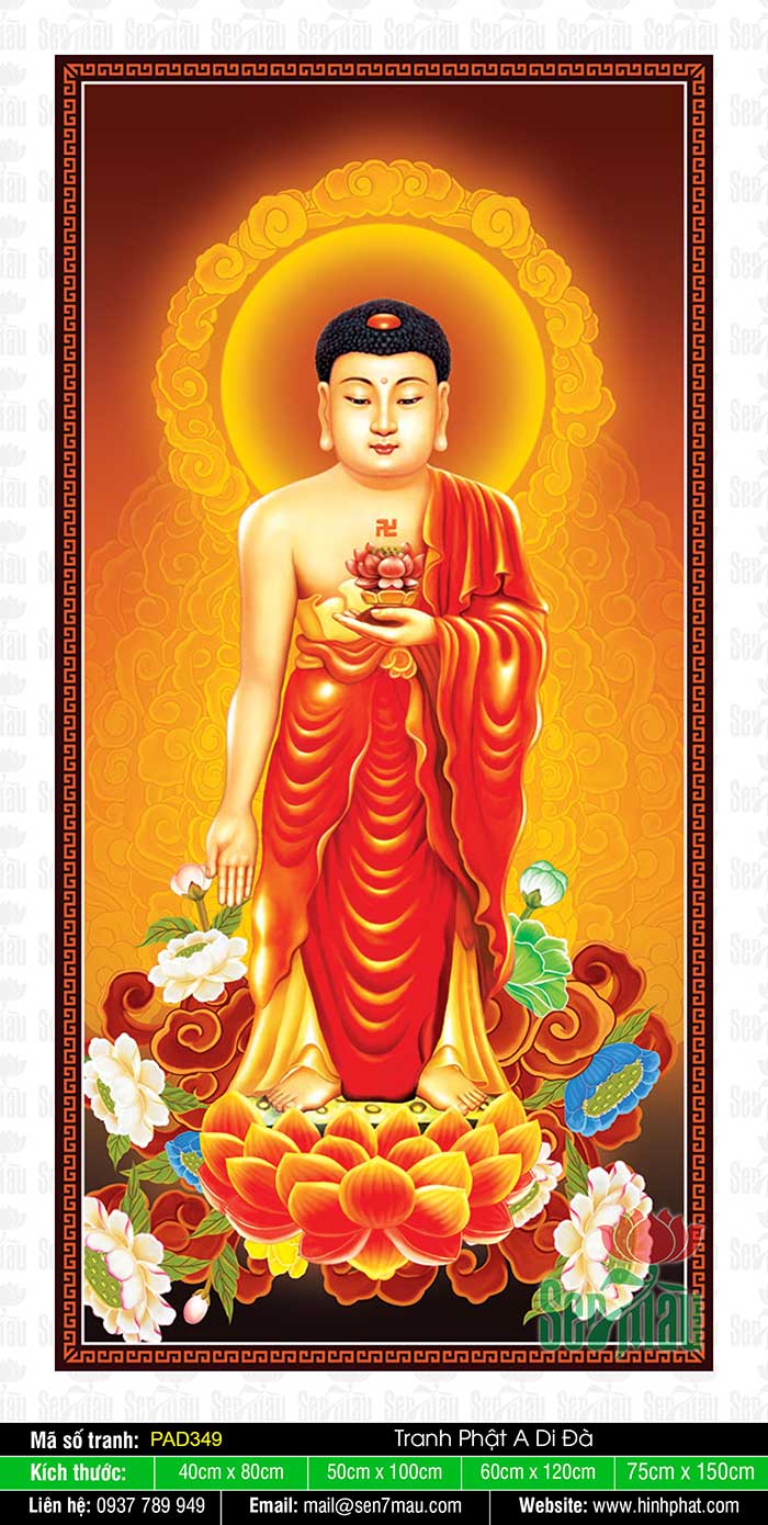 Hình Phật A Di Đà Đẹp PAD349