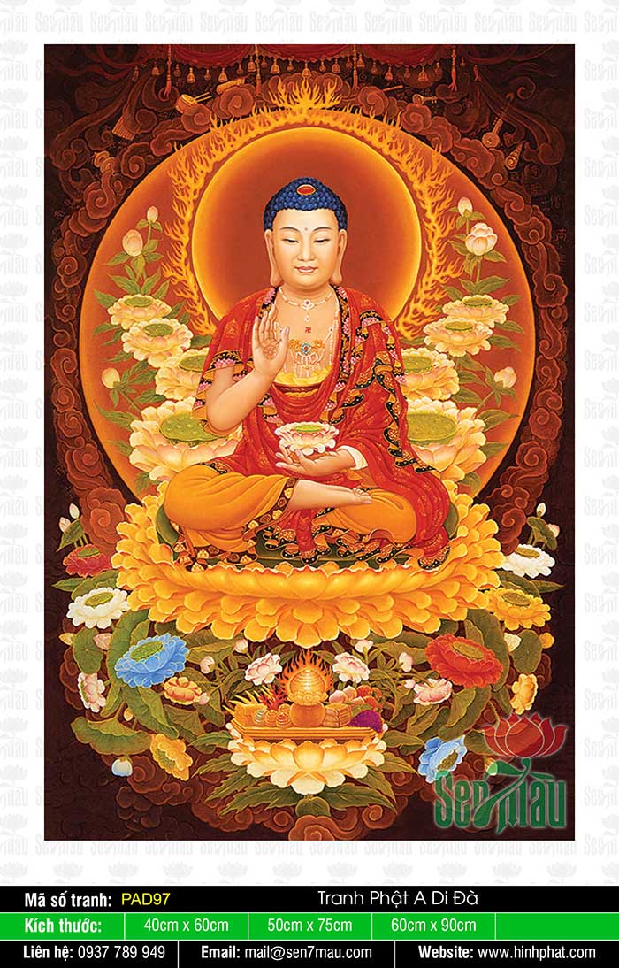 Hình Phật A Di Đà Đẹp - PAD97