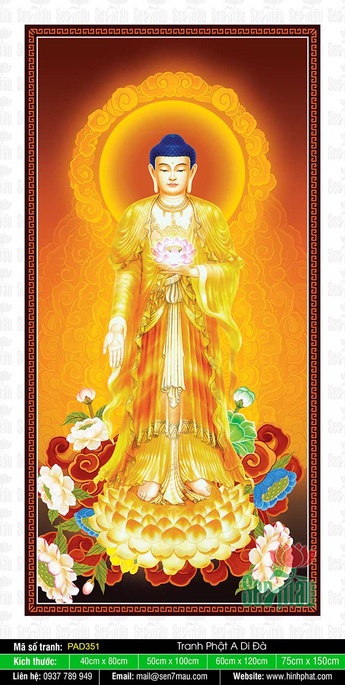 Hình Phật A Di Đà Khổ Lớn PAD351 là món quà tuyệt vời dành cho mọi người. Với những chi tiết khác nhau, từ ánh sáng đến tông màu, bạn sẽ cảm nhận được sự yêu thương và sự lạc quan từ những nét vẽ.