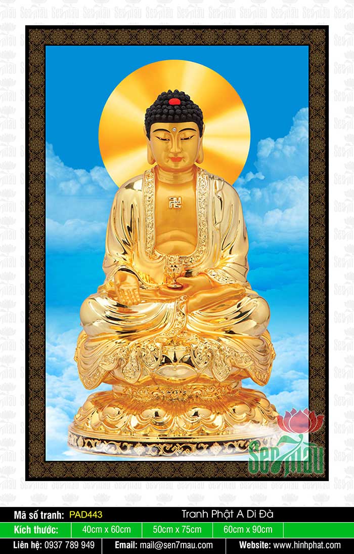 Hình Phật A Di Đà Khổ Lớn PAD443