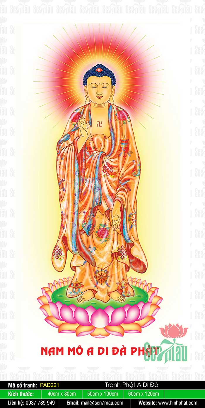 Hình Phật A Di Đà - Tranh Phật - PAD221