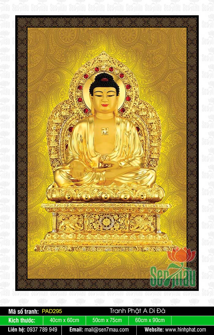 Phật A Di Đà, Hình Phật A Di Đà, Tranh Phật A Di Đà PAD295