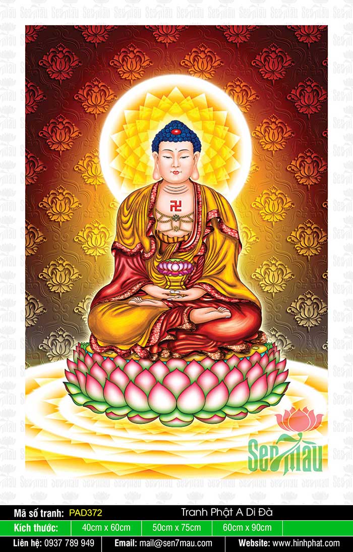 Tranh Phật A Di Đà Đẹp PAD372