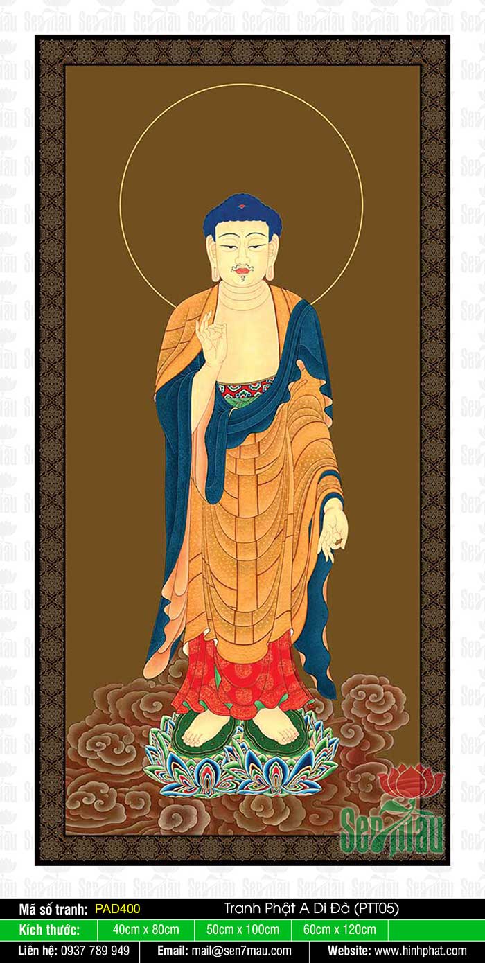 Hình hình họa Phật A Di Đà - Hình Phật Đẹp - PBAD04