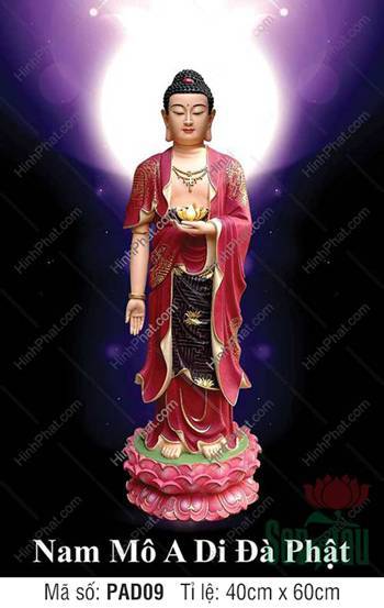 Bộ Sưu Tập Hình Ảnh Tuyệt Đẹp Về Đức Phật A Di Đà PAD09, y áo đỏ
