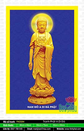 Hình Phật A Di Đà - Tranh Phật PAD284