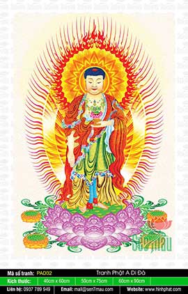 Hình Phật A Di Đà - Tranh Phật - PAD32