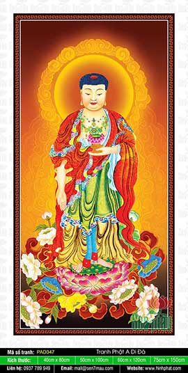 Hình Phật A Di Đà - Tranh Phật PAD347