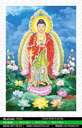 Hình Phật A Di Đà - Tranh Phật - PAD95