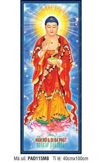 Nam Mô A Di Đà Phật PAD115M8, nền trời xanh ánh sao
