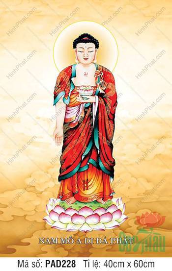 Nam Mô A Di Đà Phật PAD228, Dáng Đứng Ngự Tòa Sen