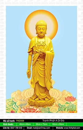 Phật A Di Đà, Hình Phật A Di Đà, Tranh Phật A Di Đà PAD358