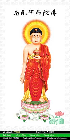 Tôn Ảnh Đức Phật A Di Đà Đẹp PAD363