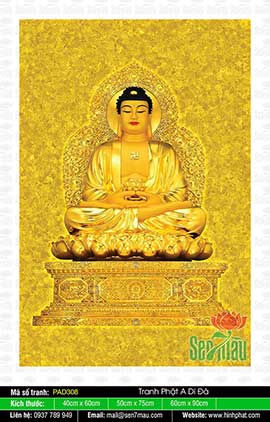 Tranh Phật A Di Đà - Cửa Hàng Tranh Phật Giáo PAD308