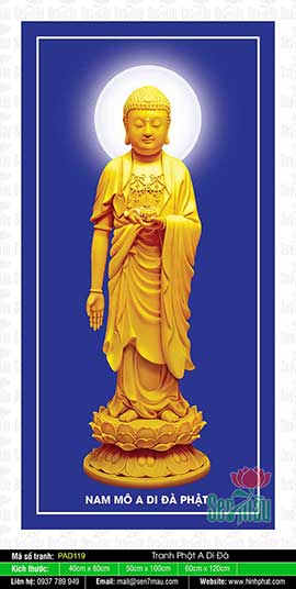 Tranh Phật A Di Đà - Cửa Hàng Tranh Phật Giáo - PAD119