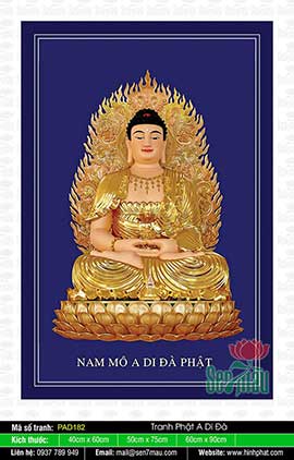 Tranh Phật A Di Đà - Cửa Hàng Tranh Phật Giáo - PAD182