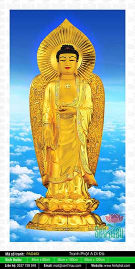 Tranh Phật A Di Đà - Cửa Hàng Tranh Phật Giáo PAD463