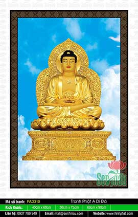 Tranh Phật A Di Đà Đẹp Nhất PAD310