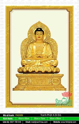 Tranh Phật A Di Đà Đẹp PAD309