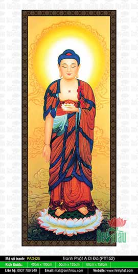 Tranh Phật A Di Đà - Cửa Hàng Tranh Phật Giáo - PAD425