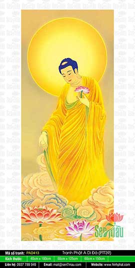 Tranh Phật A Di Đà Đẹp Nhất - PAD413