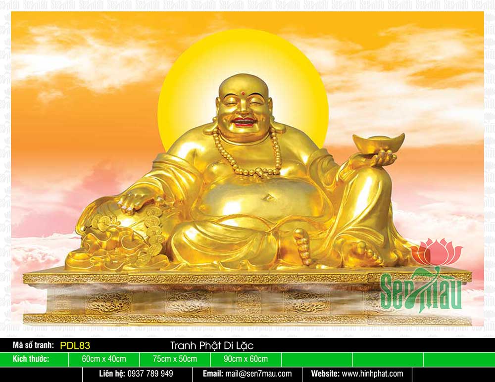 Những mẫu tranh dán tường Phật Di Lặc đẹp, được yêu thích nhất | Tranh 3D-5D-8D  Tăng Thiện Lạc