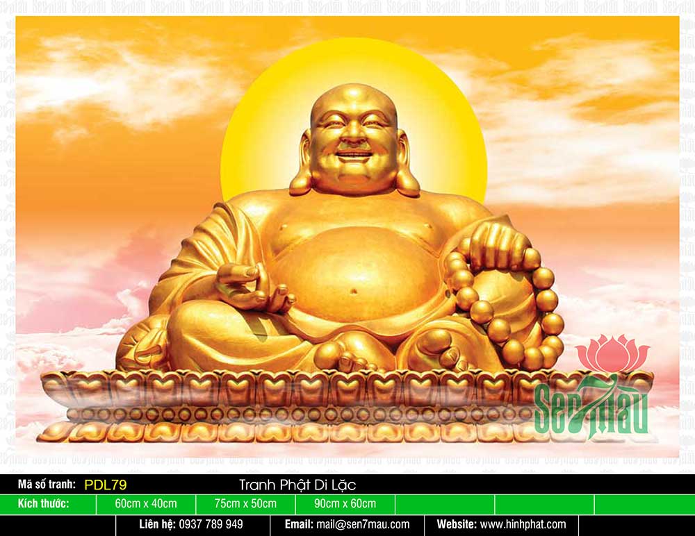 Tranh Phật Di Lặc kích thước lớn PDL79