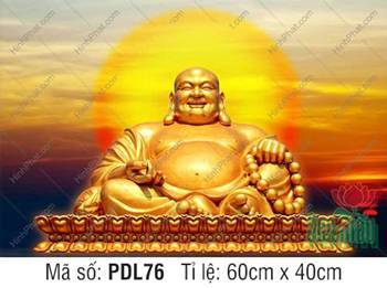 Hình Phật Di Lặc kích thước lớn PDL76, tôn tượng kim thân rạng ngời