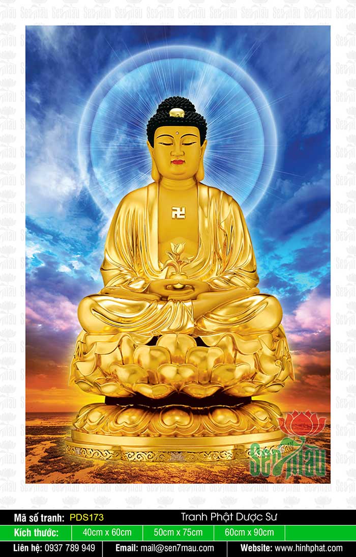 Tranh Phật Dược Sư Đẹp PDS173