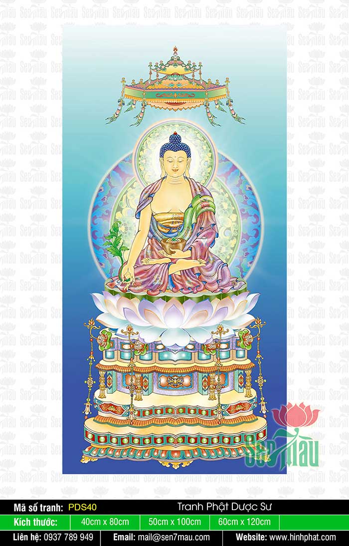 Hình Phật Dược Sư Đẹp nhất, hình Phật đẹp - PDS40