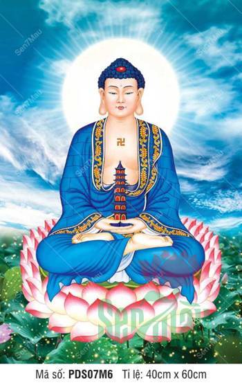 Dược Sư Lưu Ly Quang Như Lai PDS07M6, Đức Phật y xanh nâng tháp bảo Dược Sư Lưu Ly Quang Như Lai PDS07M6, Đức Phật y xanh nâng tháp bảo