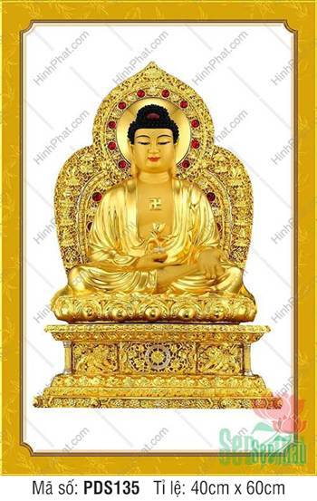 Dược Sư Lưu Ly Quang Như Lai PDS135, tôn tượng cầm nhành dược