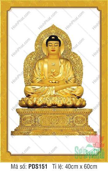 Phật Dược Sư PDS151, tôn tượng vàng trên bệ vuông