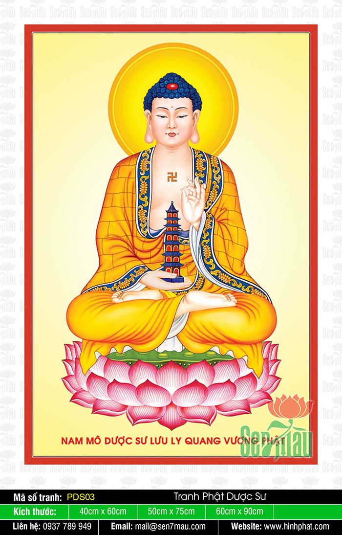 Tranh Phật Dược Sư Đẹp - PDS03