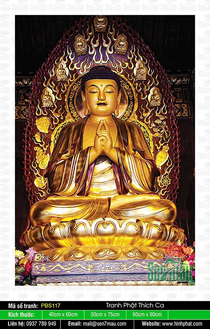Tranh Phật Thích Ca Mâu Ni Đẹp PBS117