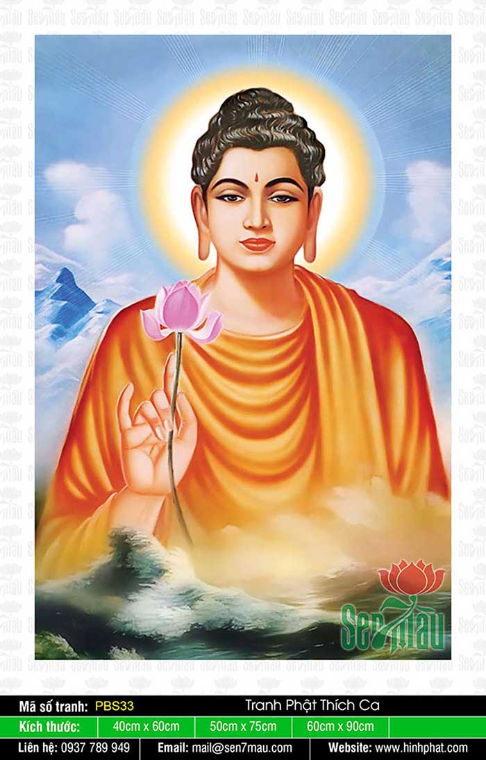 Tranh Phật Thích Ca Mâu Ni Đẹp - PBS33