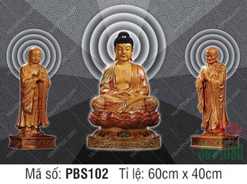 Đức Phật Thích Ca Mâu Ni PBS102, Thích Ca Tam Thánh trang nghiêm