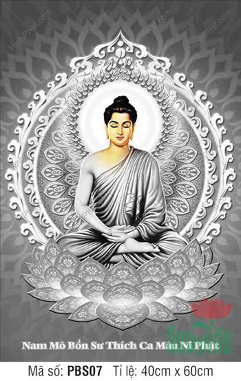 Tranh Phật Thích Ca PBS07, nghệ thuật tông bạc tĩnh tại