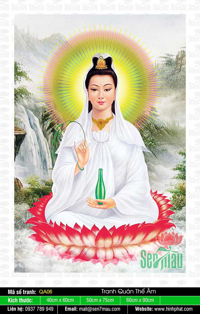 Phật Quan Âm QA06: Trầm mình trước vẻ đẹp uyển chuyển của bức tượng Phật Quan Âm QA06, tác phẩm sáng tạo độc đáo, biểu tượng cho niềm tin vào sự giác ngộ và sự giải thoát khỏi khổ đau của cuộc đời.