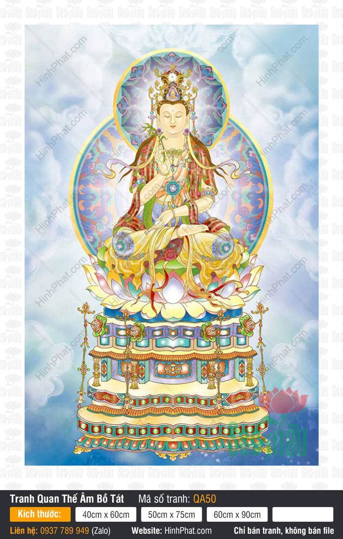Hình Ảnh Quan Thế Âm Bồ Tát Đẹp Nhất QA50 Hình Ảnh Quan Thế Âm Bồ Tát Đẹp Nhất QA50 ngự tòa sen đa tầng lộng lẫy