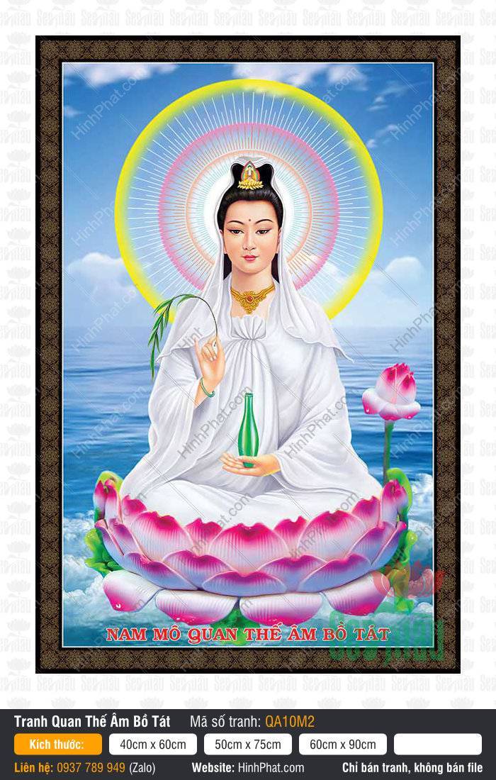 Hình Đẹp Nhất Về Phật Quan Âm Bồ QA10M2 Hình Đẹp Nhất Về Phật Quan Âm Bồ QA10M2 ngự đài sen hồng giữa biển
