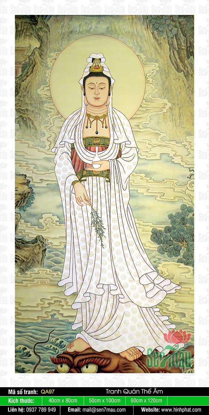 Mẹ Quan Âm luôn là biểu tượng của tình yêu thương và hiếu khách. Hãy chiêm ngưỡng hình ảnh tuyệt đẹp của nàng trong Tranh Vẽ.